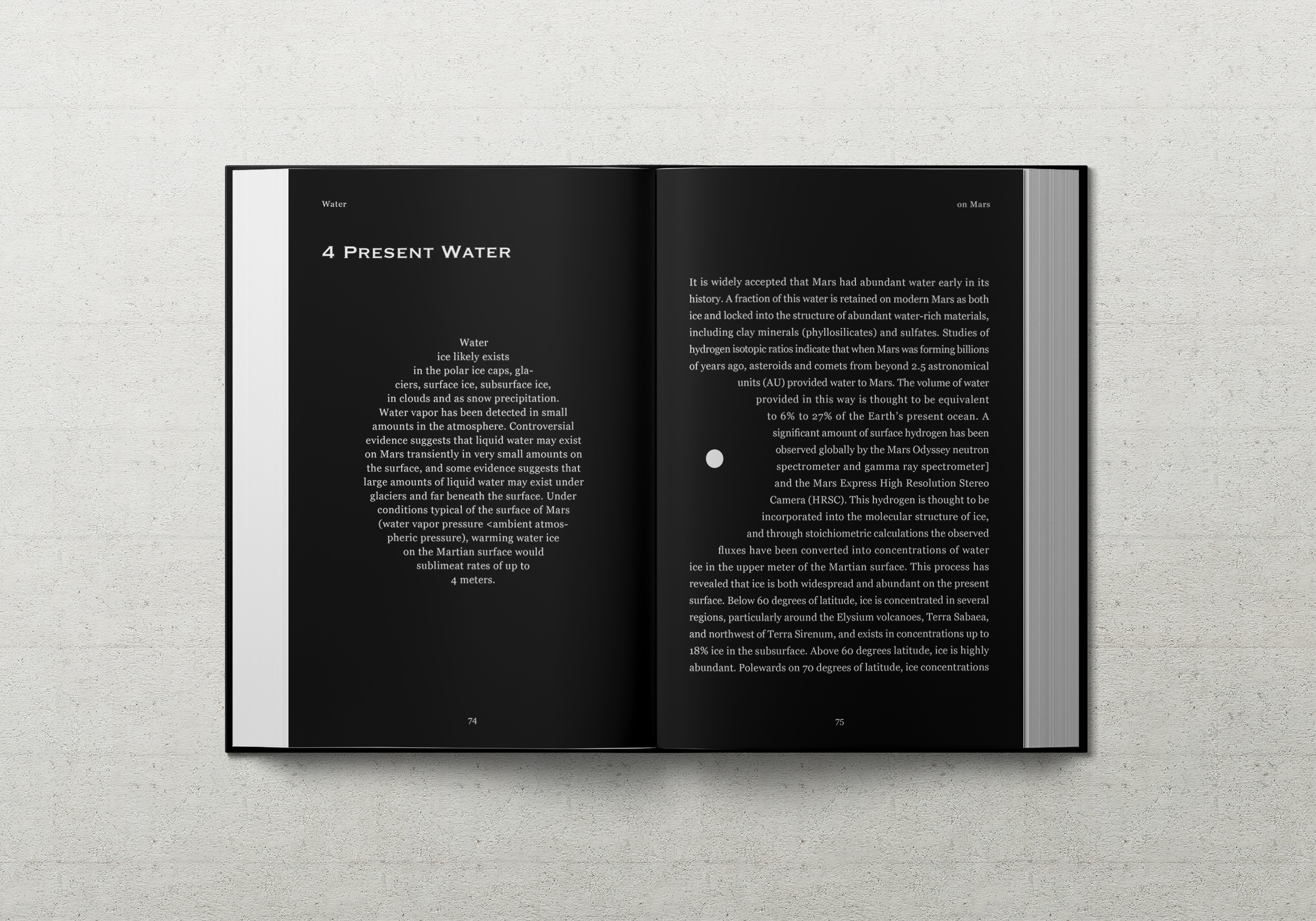 Interior spread with circular composition